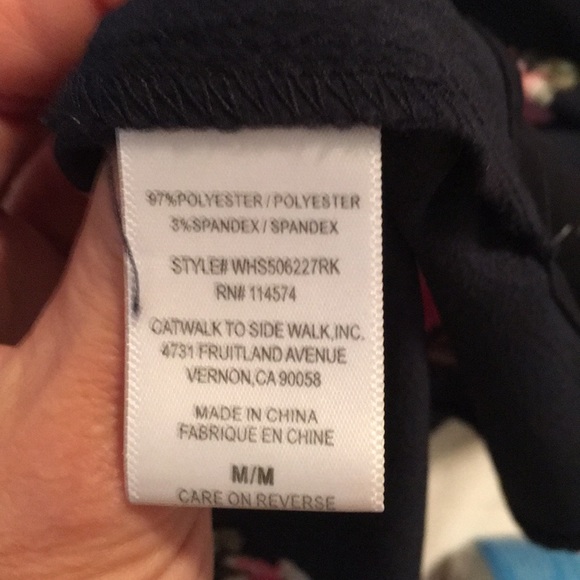 Pleione blouse M floral, bell sleeves tie waste - Picture 11 of 11